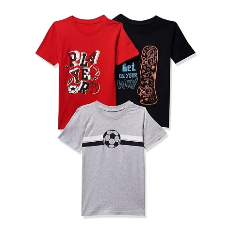 BOYS CASUAL ROUND NECK TSHIRT PACK OF 3