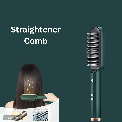 Hair Straightener, Hair Straightener Comb for Women  Men, Hair Styler, Straightener Machine Brush/PTC Heating Electric Straightener with 5 Temperature (Comb)-thumb0