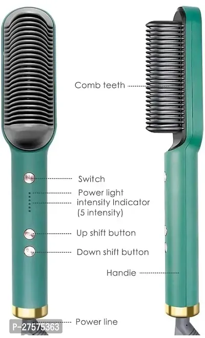 Hair Straightener, Hair Straightener Comb for Women  Men, Hair Styler, Straightener Machine Brush/PTC Heating Electric Straightener with 5 Temperature (Comb)-thumb4