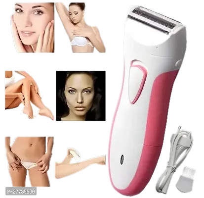 Electric Hair Trimmer KM-3018 Rechargeable Cordless Smart Beard Trimmer Zero Machine (Pink  white)-thumb3