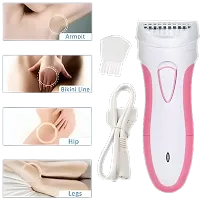 Electric Hair Trimmer KM-3018 Rechargeable Cordless Smart Beard Trimmer Zero Machine (Pink  white)-thumb4