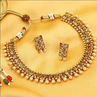 Stylish Copper Gold Plated Gold Jewellery Set For Women-thumb1