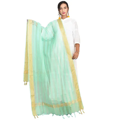 Self Design Women's Bhagalpuri Poly Silk Dupatta - Light