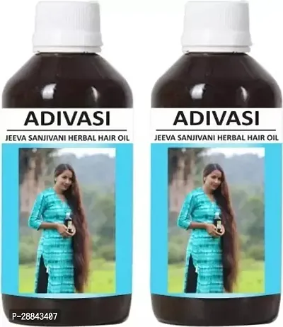 Classic Adivasi Jeeva Herbal Hair Oil For MenandWoman - 500Ml Hair Oil Pack Of 2-thumb0