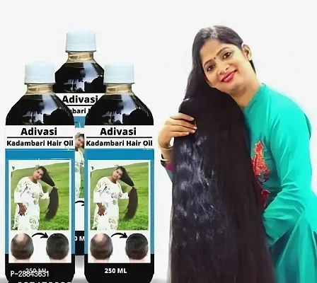 Classic Adivasi Kadambari Hair Oil (750 Ml) Pack Of 3-thumb0