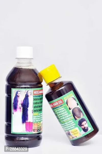 Classic Adivasi Neelambari Premium Quality Hair Medicine Oil For Hair Regrowth - Hair Fall Control - 750 Ml Hair Oil (750 Ml) Pack Of 2-thumb0