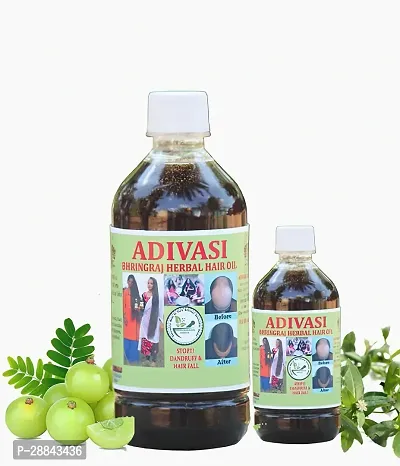 Classic Adivasi Bhingaraj Hair Oil (750 Ml) Pack Of 2-thumb0