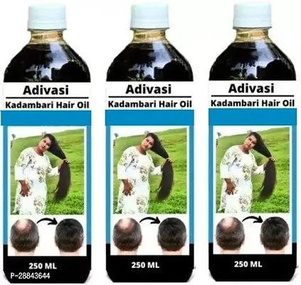 Classic Adivasi Kadambari Herbal Hair Oil For Anti Dandruff/Anti Hair Fall Hair Oil (750 Ml) Pack Of 3-thumb0