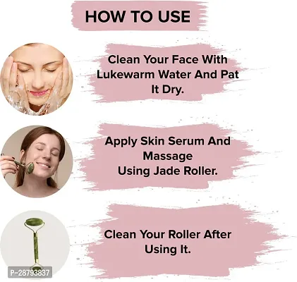 Classic Jade Roller Face Massager With Gua Sha Improves Skin Elasticity Reduce Wrinkles-thumb4