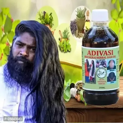 Classic Adivasi Bhringraj Hair Oil For Unisex Hair Oil(200Ml) Hair Oil (200 Ml) Pack Of 1-thumb0