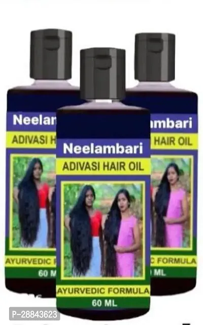 Classic Adivasi Neelambari Medicine Ayurvedic Herbal Anti Hair Fall/Anti Dandruff Special Hair Oil (180 Ml) Pack Of 3-thumb0