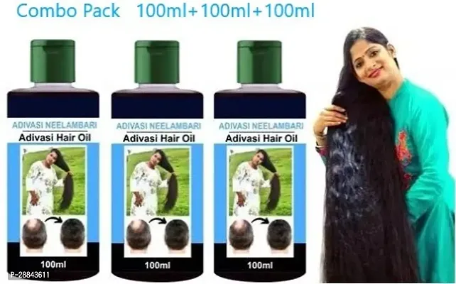 Classic Adivasi Hand Made Kadambari Organic Hair Oil 100Ml Pack Of Three (300 Ml) Pack Of 3-thumb0