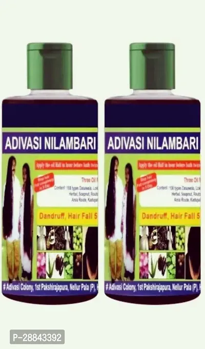 Classic Adivasi Herbal Hair Oil For Long Hair Reg 100+100 Hair Oil (200 Ml) Pack Of 2-thumb0