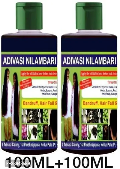 Classic Adivasi Neelambari Medicine Ayurvedic Herbal Anti Hair Fall/Anti Dandruff Hair Oil Hair Oil (200 Ml) Pack Of 2-thumb0