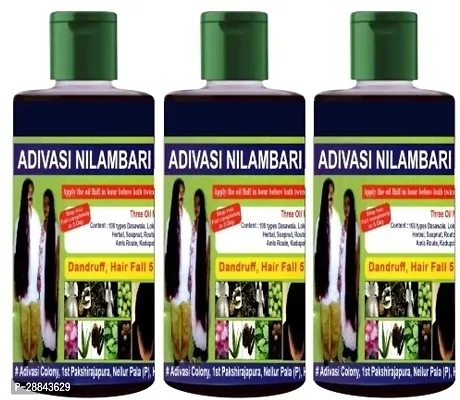 Classic Adivasi Neelambari Medicine Ayurvedic Herbal Anti Hair Fall/Anti Dandruff Hair Oil Hair Oil (180 Ml) Pack Of 3-thumb0