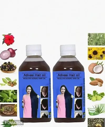 Classic Adivasi Ayurvedic Hair Oil-Hair Regrowth Hair Oil Hair Oil (500 Ml) Pack Of 2-thumb0