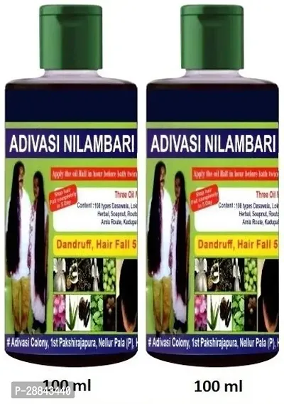 Classic Adivasi Regular Herbal Hair Growth Hair Oil For Pack Of 2(100Ml+100Ml) Hair Oil (200 Ml) Pack Of 2-thumb0