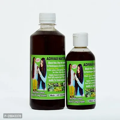 Classic Adivasi Kasturi Herbal Oil For Hair Fall Control And Baldness Hair Oil (750 Ml) Pack Of 2-thumb0