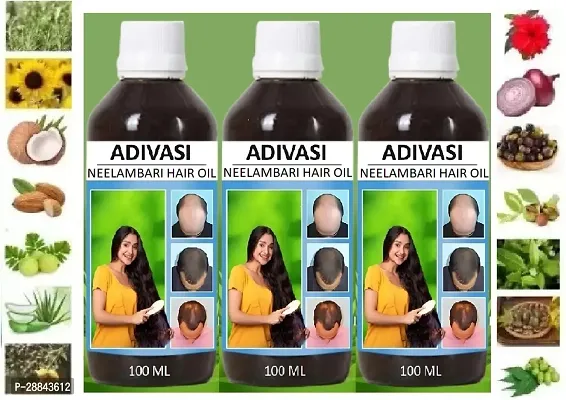 Classic Adivasi Adivasii Neelambari Hair Oil(300Ml) Pack Of 3-thumb0