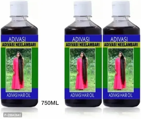 Classic Adivasi Neelambari Best Ayurvedic Hair Oil For All Hair Problem Hair Oil (750 Ml) Pack Of 3-thumb0