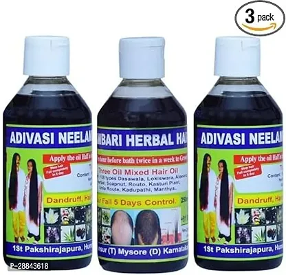 Classic Adivasi Neelambari Hair Oil For All Type Of Hair Problem Herbal Growth Hair Oil (750 Ml) Pack Of 3-thumb0