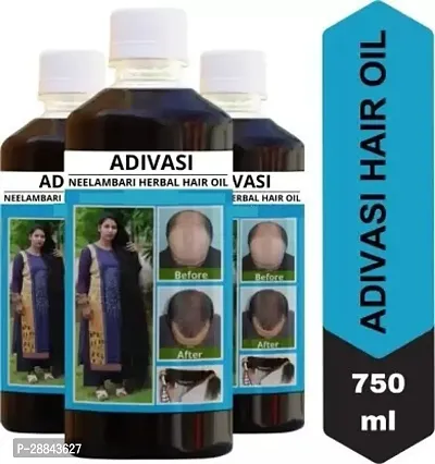 Classic Adivasi Neelambari,Kalkin Hair Care Herbal Neelgiri Oil(750Ml) Hair Oil (750 Ml) Pack Of 3-thumb0