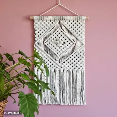 Stylish Fancy Wood  Cotton Rope Rope Wall Hanging