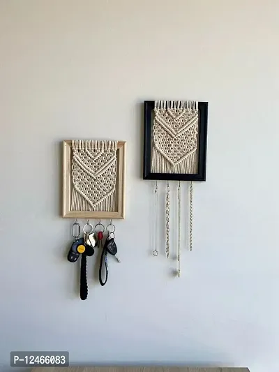 Stylish Fancy Wood  Cotton Rope Rope Wall Hanging