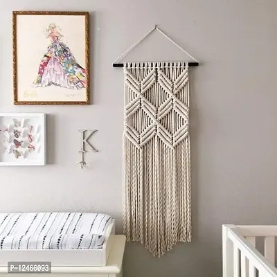 Stylish Fancy Wood  Cotton Rope Rope Wall Hanging