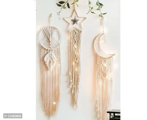 Stylish Fancy Wood  Cotton Rope Rope Wall Hanging