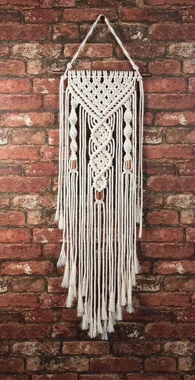 Stylish Fancy Wood Cotton Rope Rope Wall Hanging