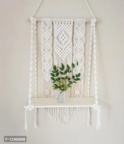 Stylish Fancy Wood  Cotton Rope Rope Wall Hanging-thumb0