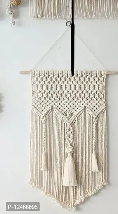 Stylish Fancy Wood  Cotton Rope Rope Wall Hanging