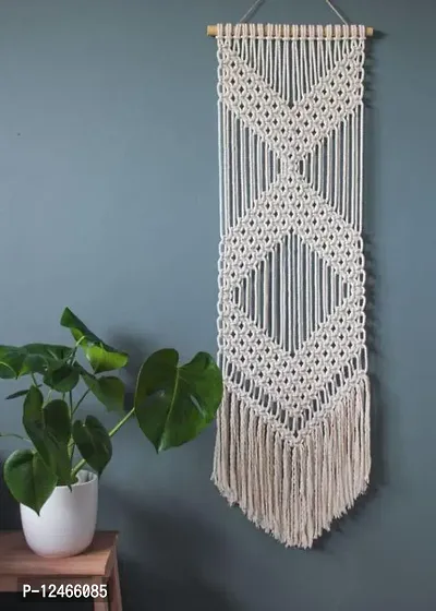 Stylish Fancy Wood  Cotton Rope Rope Wall Hanging