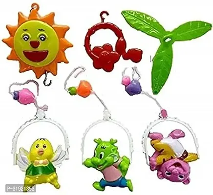 Colorful Musical Hanging Rattle Toys with Hanging Cartoons Pack of 5-thumb0