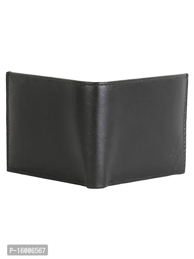 ZEVORA Men's and Women's Leather Card Holder Coin Wallet (Black)-thumb3