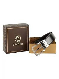 ZEVORA Reversible PU-Leather Formal Black/Brown Belt For Men (Color-Black/Brown) Belt for men, Formal belt, gift for gents, Gents belt, mens belt.-thumb1