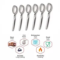 Zevora Stainless Steel Mix Cutlery Set/Table Ware Cutlery/Dinner Cutlery/Spoon  Forks (Set of 6 Spoon and 6 Forks) NT-thumb1