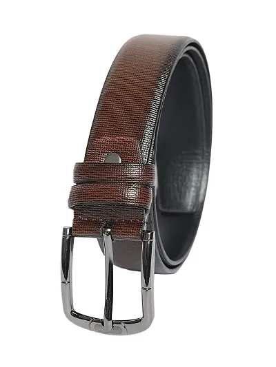 ZEVORA finest grain heavy buckle Men Belt leather formal(Brown color)-2a FLEX