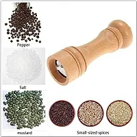 Avmart Traditional Wooden Salt  Pepper Grinder, Pepper Crusher Mixer, Mill, Manual Shaker, Spice Storage Ceramic Crusher, Mill with Adjustable Coarseness Best Kitchen Tools 8inch (Brown)-thumb4