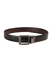 ZEVORA Reversible Leather Formal Black/Brown Belt For Men (Color-Black/Brown) F-thumb4