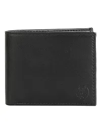 ZEVORA Men's and Women's Leather Card Holder Coin Wallet (Black)-thumb3