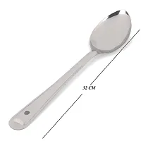 ZEVORA Pack of 2 Stainless Steel Basting/Serving Spoon (Chamcha) 32 cm-thumb3