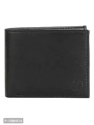 AVMART Indian Black Leather Men's Wallet (Black 06)