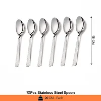 ZEVORA Stainless Steel Mix Cutlery Set/Table Ware Cutlery/Dinner Cutlery/Spoon  Forks (Set of 6 Spoon and 6 Forks) CT-thumb2