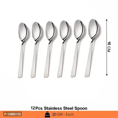 ZEVORA Stainless Steel Mix Cutlery Set/Table Ware Cutlery/Dinner Cutlery/Spoon  Forks (Set of 6 Spoon and 6 Forks) CT-thumb3