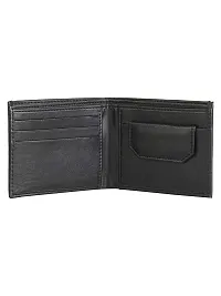 ZEVORA Men's and Women's Leather Card Holder Coin Wallet (Black)-thumb1