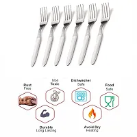 Zevora Stainless Steel Mix Cutlery Set/Table Ware Cutlery/Dinner Cutlery/Spoon  Forks (Set of 6 Spoon and 6 Forks) NT-thumb4