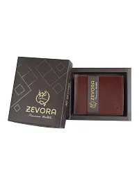 ZEVORA Quality PU Leather Wallets/Purse for Men Stylish Wallet Three Fold Dashing Genuine Best Purses for Men's (Brown)-thumb1