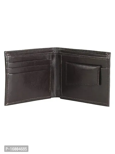 ZEVORA Men's and Women's Leather Card Holder Coin Wallet (Dark Brown)-thumb5